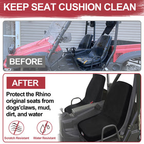 StarknightMT headrest cover close-up showing precise fit and seat renewal benefit