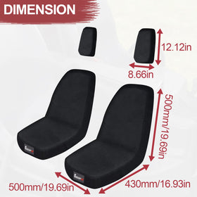 StarknightMT seat cover beside a hand tool for scale showing coverage and sizing clarity