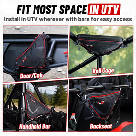 StarknightMT bag open with phone, gloves and tools for organized storage