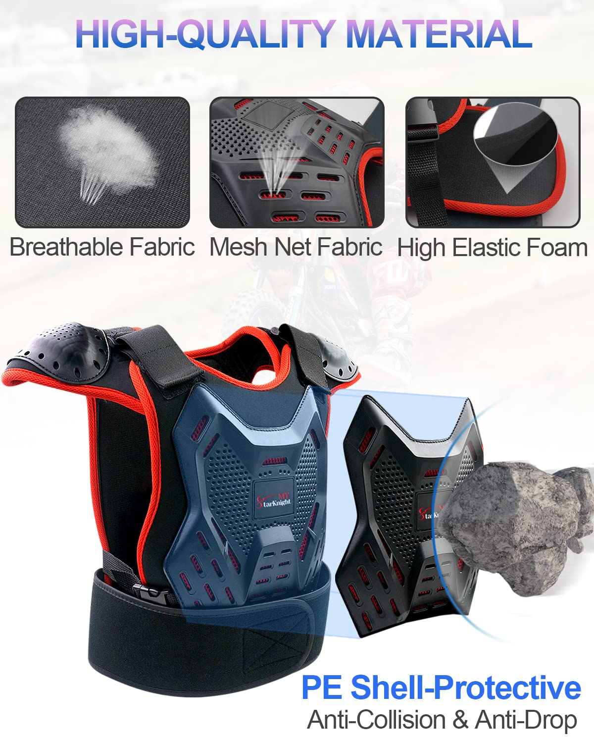 StarknightMT shoulder shell close-up demonstrating impact-resistant design