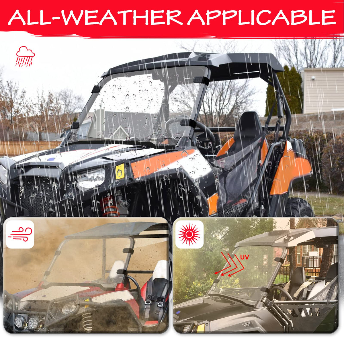StarknightMT side profile showing precise fit and full-window coverage on RZR