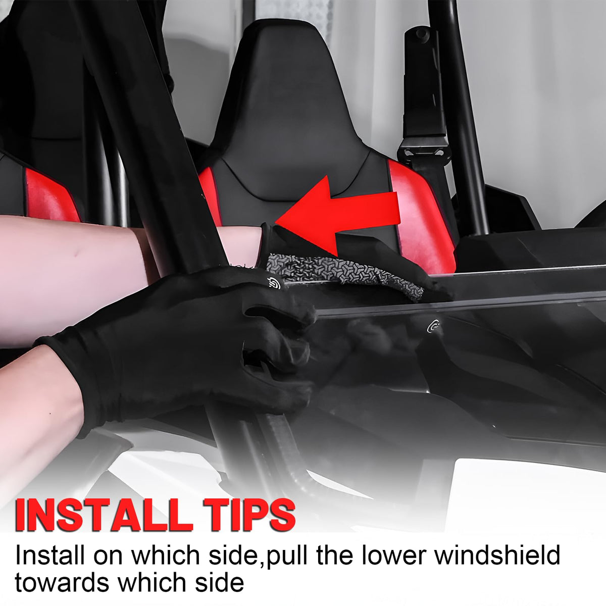 StarknightMT side profile showing precise fit against RZR roof and frame