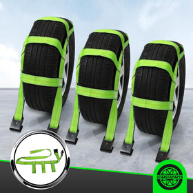 STARLEAPARTS straps alongside 14" and 17" tires for scale, verifies fit range