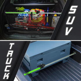 STARLEAPARTS cargo bar bracing boxes in a van highlighting versatile, tool-free use