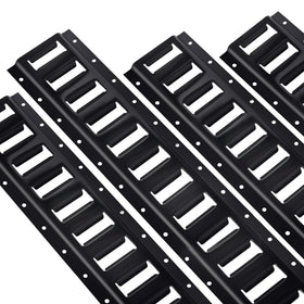 STARLEAPARTS front view of 2' E Track rails showing uniform slots and strength benefit