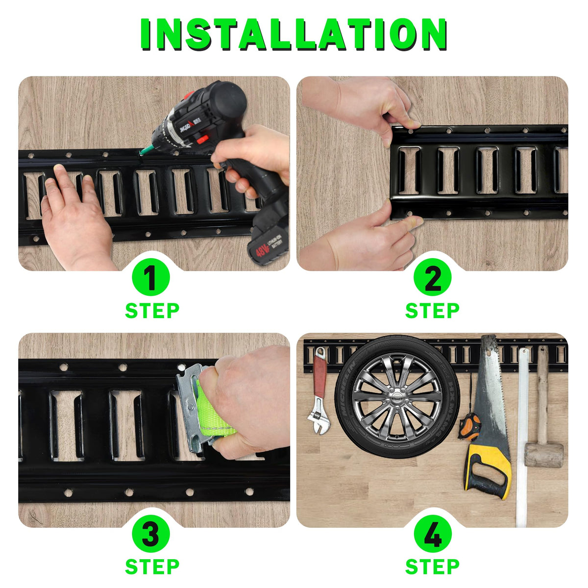 STARLEAPARTS four-pack rails and mounting hardware packaging ready for installation