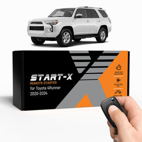 Start-X front packaging showing kit contents and Toyota 4Runner compatibility benefit