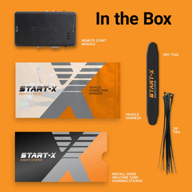 Start-X installation showing dash panels removed and organized components for safe fit