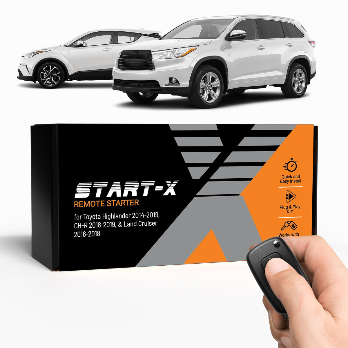 Start-X front packaging showing kit contents and compatibility for quick identification and confidence
