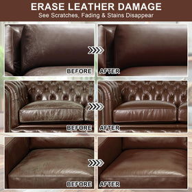 STARTSO WORLD before and after couch panel demonstrating visible restoration