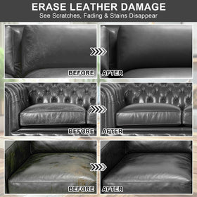 STARTSO WORLD before and after couch repair demonstrating renewed finish