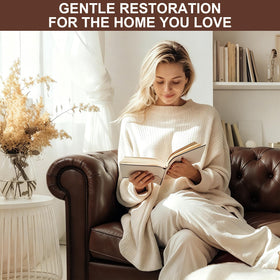 STARTSO WORLD living room couch after restoration showing refreshed appearance