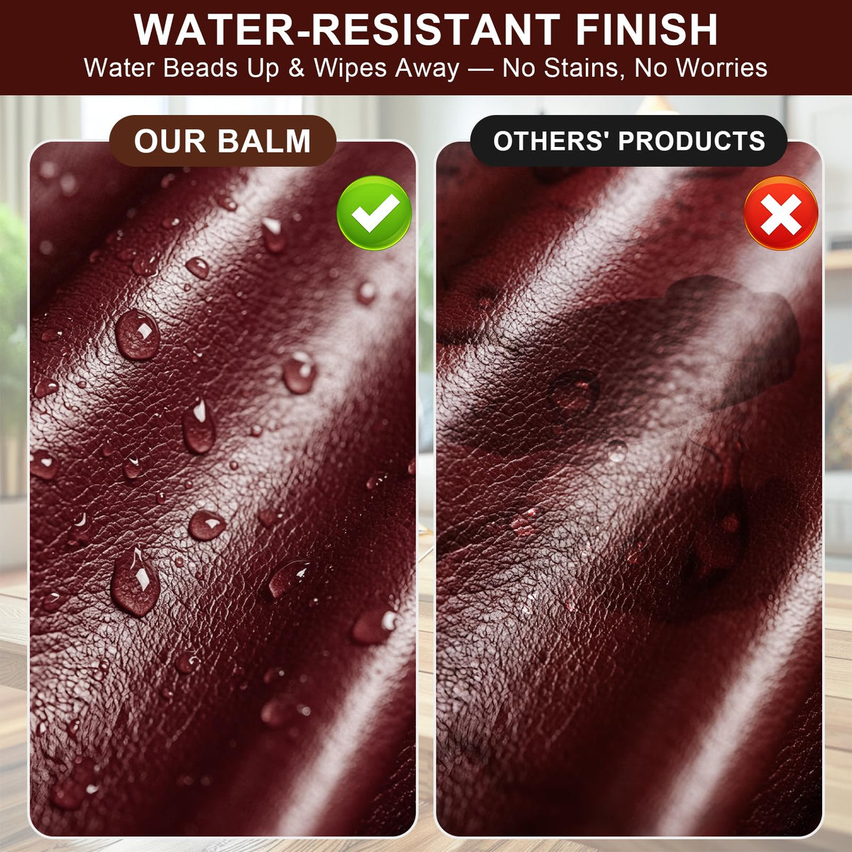 STARTSO WORLD restoring maroon car seat leather, demonstrates automotive upholstery use