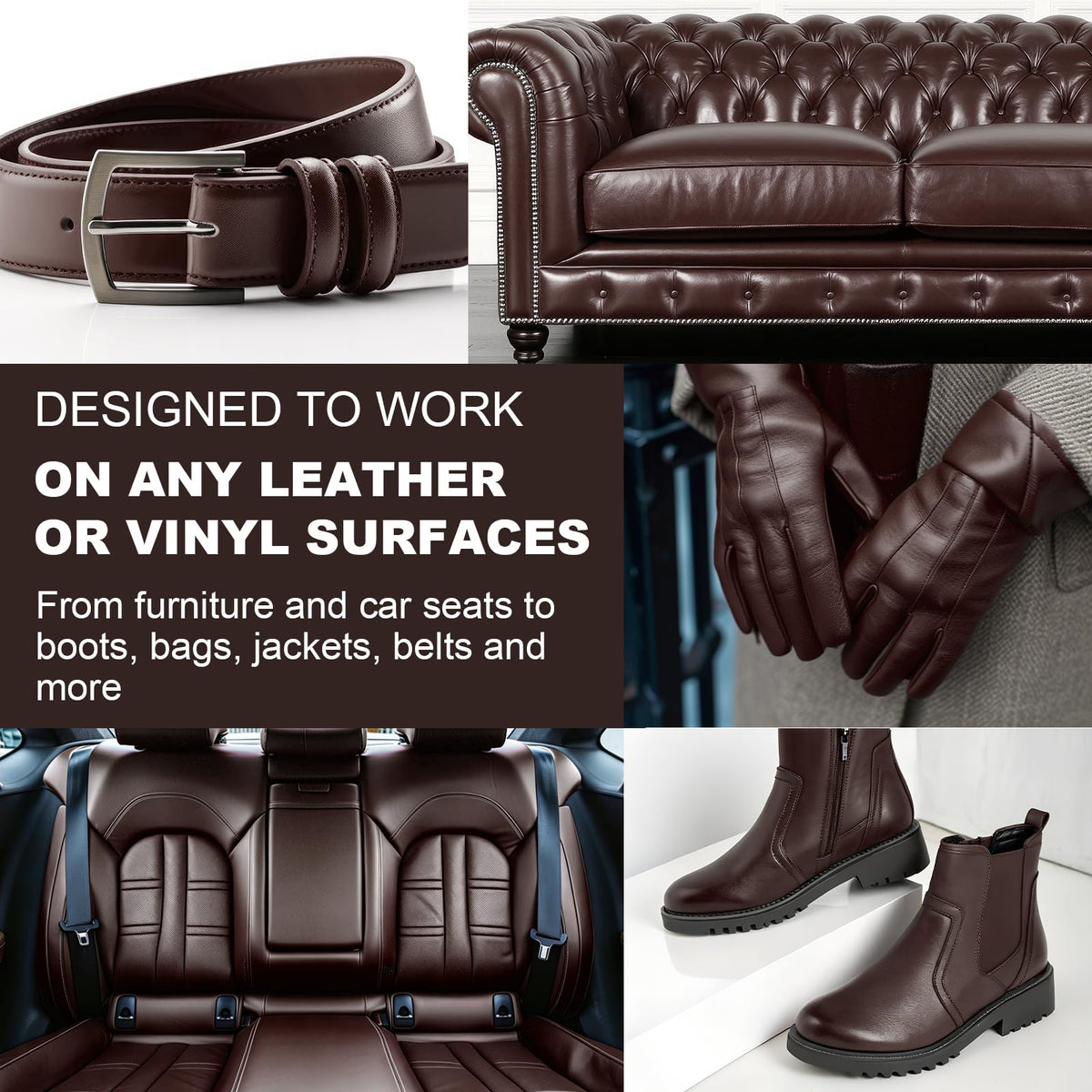 STARTSO WORLD close-up of applied balm revealing improved leather texture