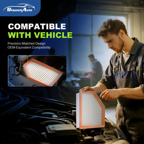 StaunchAuto cabin filter in housing showing easy access and replacement