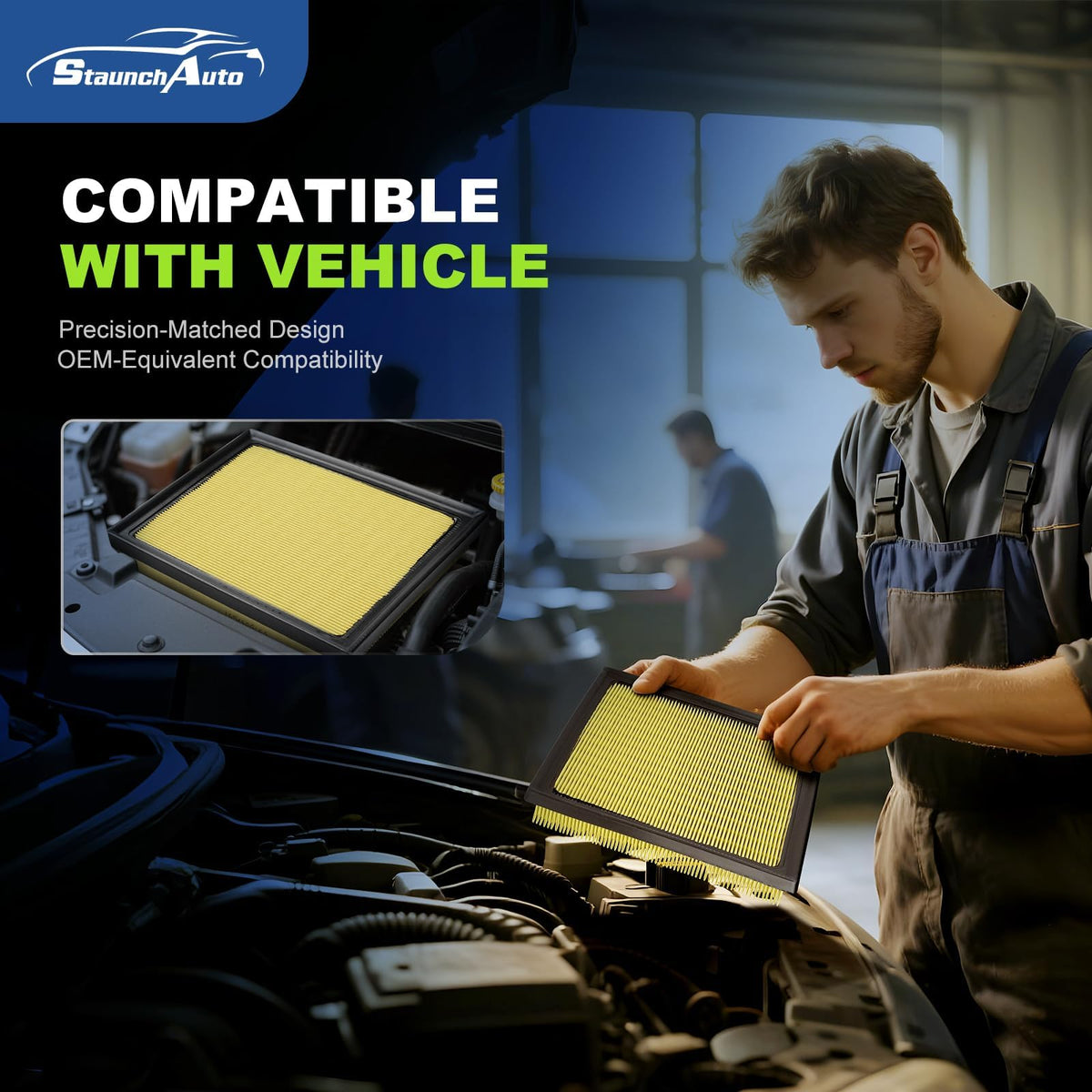 StaunchAuto cabin filter beside glovebox for easy DIY replacement
