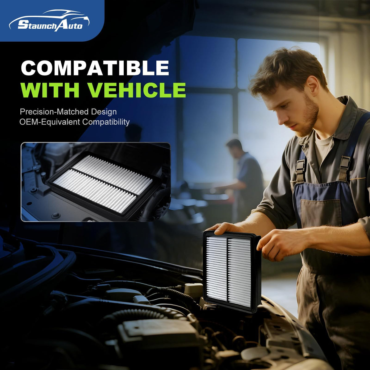 StaunchAuto cabin filter placed in HVAC housing enhancing air quality