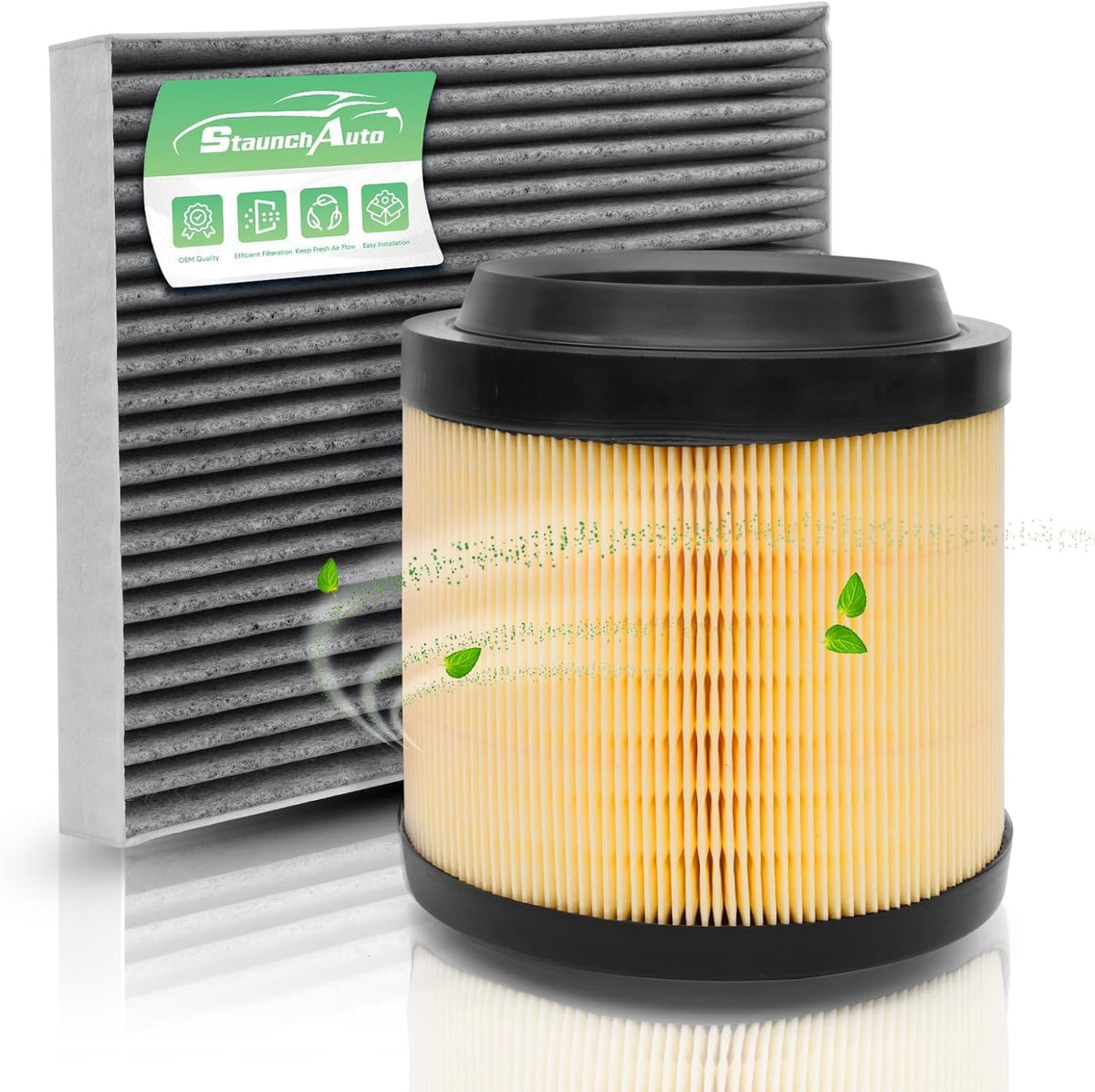 StaunchAuto front packaging showing filter combo and fitment details benefits clear compatibility