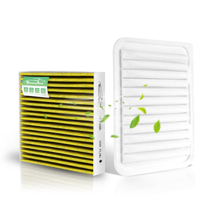 StaunchAuto front packaging showing both engine and cabin filters, clear fit benefit