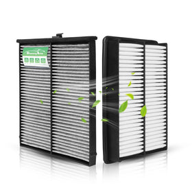 StaunchAuto front packaging showing both engine and cabin filters, clear product identification benefit