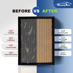 StaunchAuto cabin filter fitted behind dashboard showing cleaner cabin air benefit