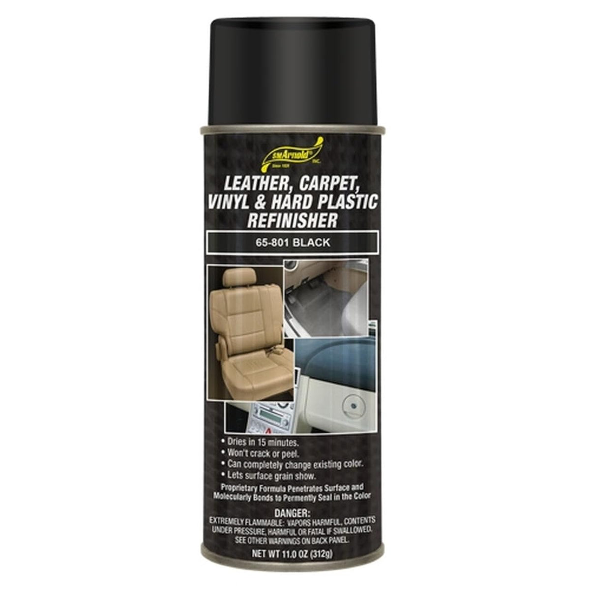 Stayfree SM Arnold black spray can front view showing label and professional finish