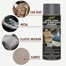 Stayfree S.M. Arnold spraying plastic trim on car demonstrating even coverage