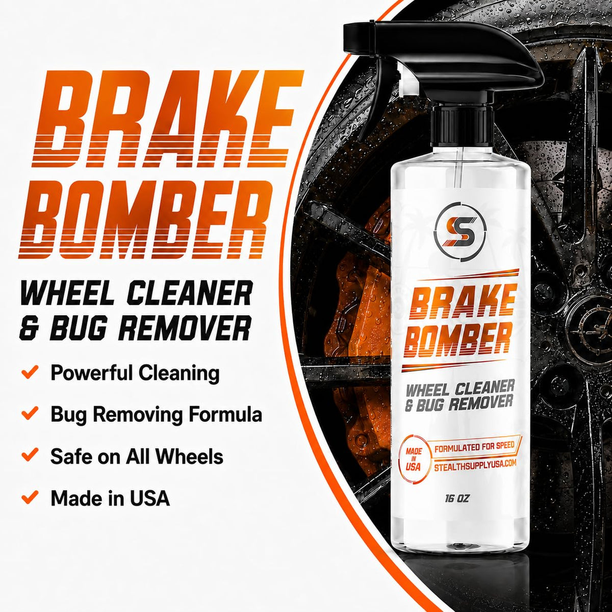 STEALTH GARAGE spray nozzle delivering cleaner for fast loosening action
