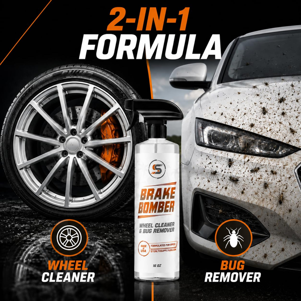 STEALTH GARAGE cleaning a tire sidewall to remove browning and grime
