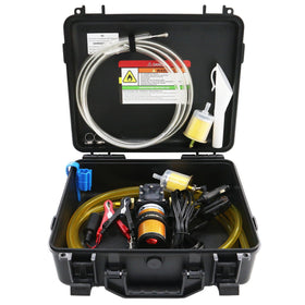steauty front packaging showing pump kit and portability benefits