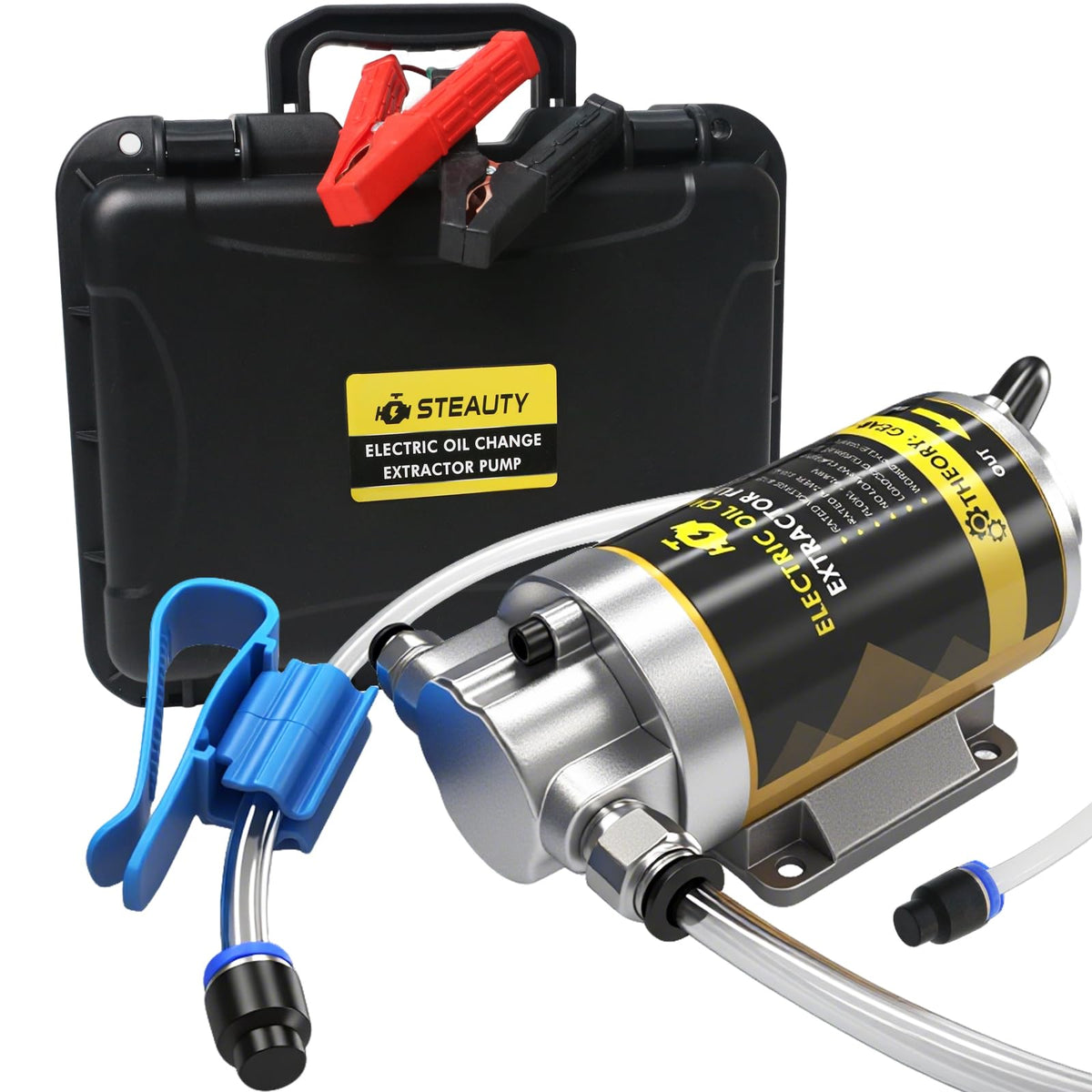 steauty front packaging showing kit contents and portability benefit