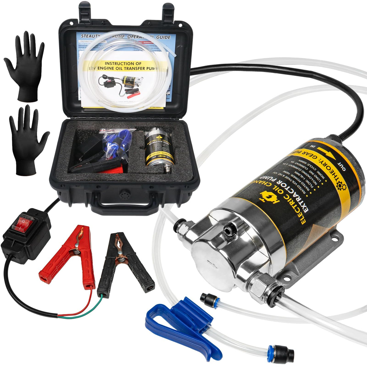 steauty front view kit showing compact design and accessories for portable maintenance