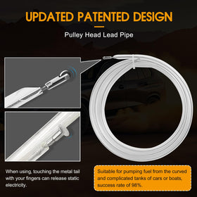 steauty lead pipe inserted into boat tank for safer fueling