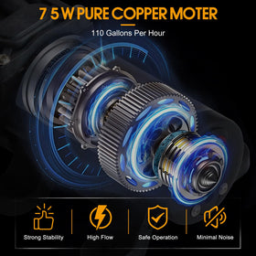 steauty motor and 12V connector detail for easy vehicle hookup