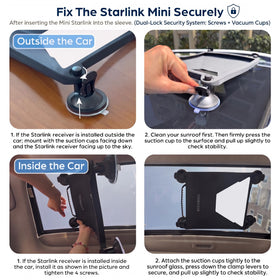 STEDRON mount attached to car sunroof providing hands-free placement