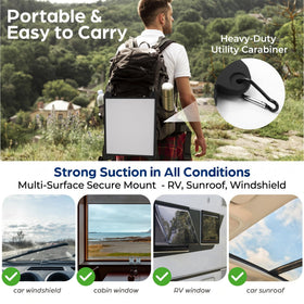 STEDRON folded in travel bag showing lightweight, packable convenience