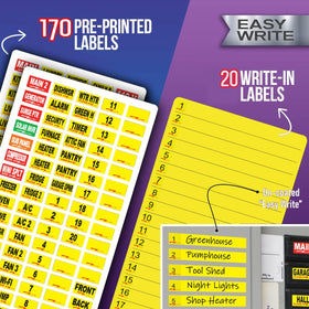 Steellabels vinyl texture close-up showing crisp printing for clear circuit identification