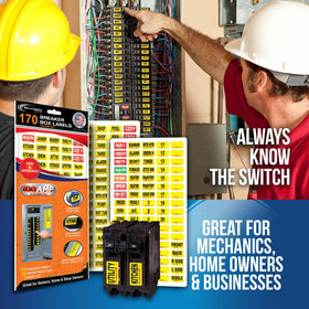 Steellabels full panel directory view with labels in bright colors for quick scanning