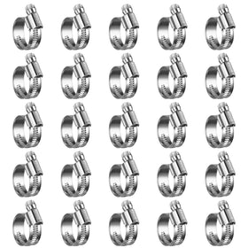 Steelsoft front packaging showing 25 hose clamps and product labeling for reliability