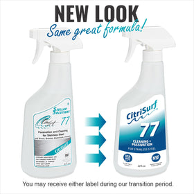Stellar Solutions CitriSurf 77 being sprayed on stainless steel to prevent rust