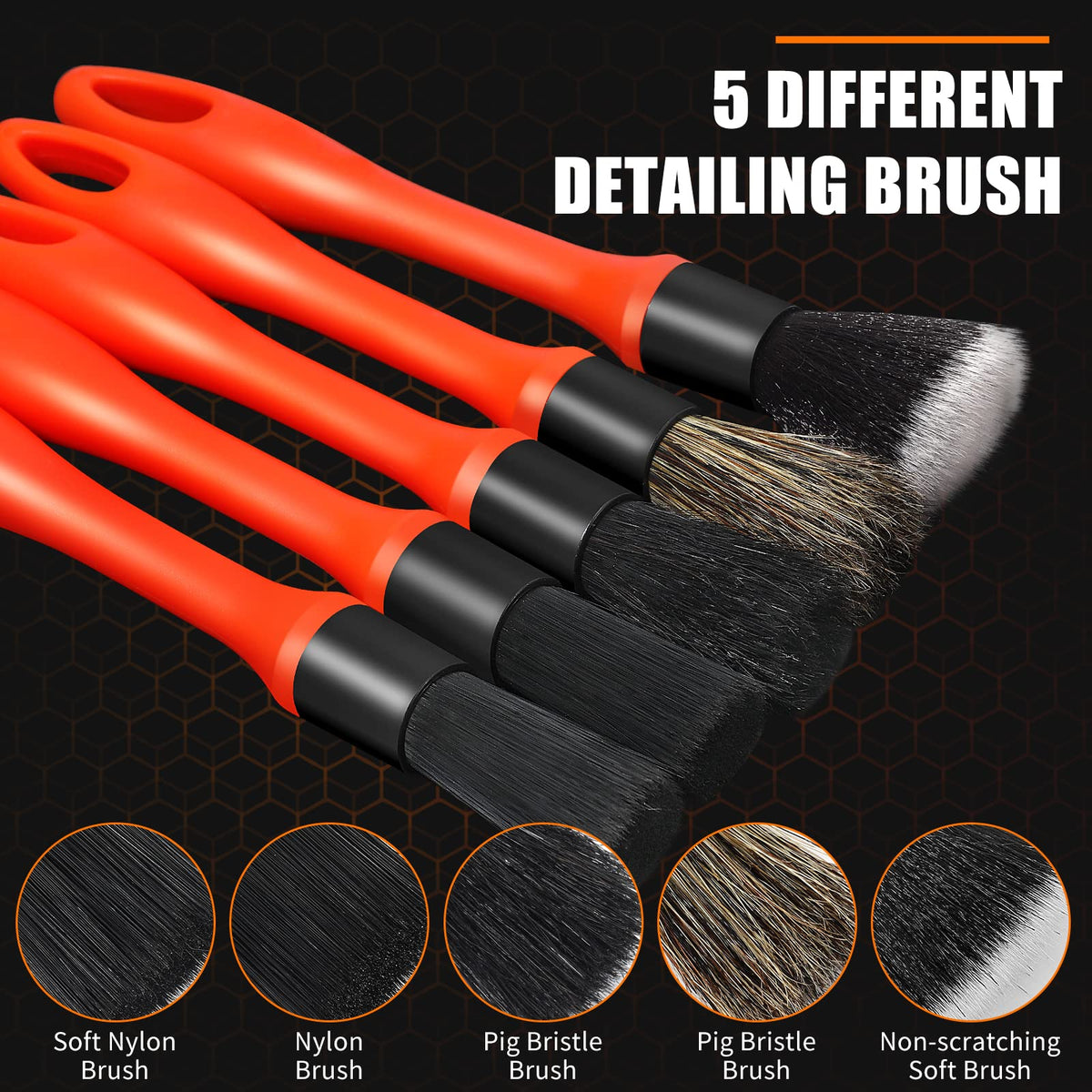 Stemni wheel brush scrubbing rim spokes to loosen brake dust and grime