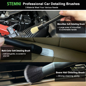 Stemni wheel brushes scrubbing a rim delivering deep-cleaning power for tires