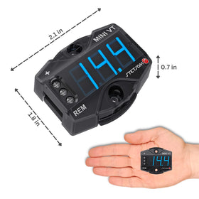 Stetsom MiniVT closeup of blue three‑digit LEDs benefit clear numeric visibility