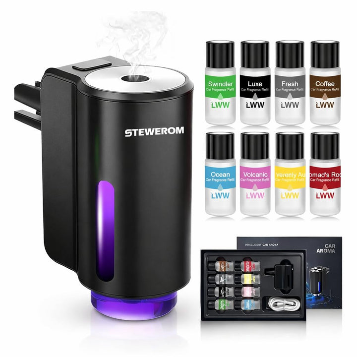 Stewerom front view vent mounted showing discreet fragrance distribution and easy fit