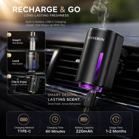 Stewerom in car lifestyle driving image showing continuous aroma and comfortable cabin
