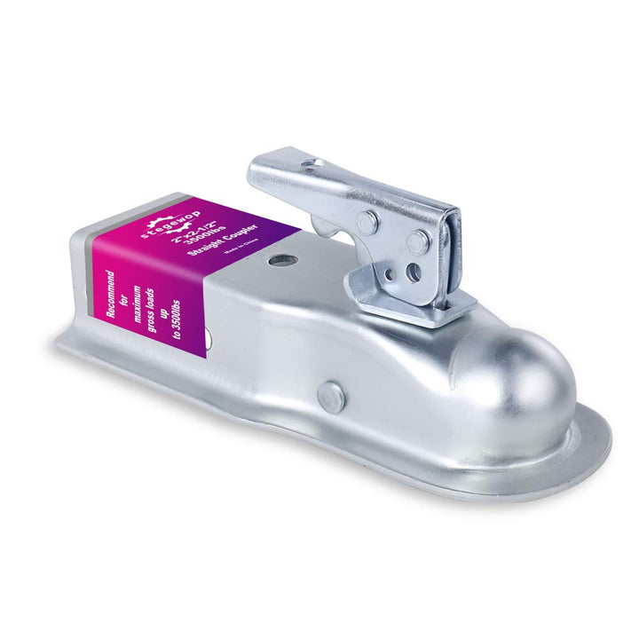 Stegewop front view coupler showing bolt-on fit and robust construction benefit