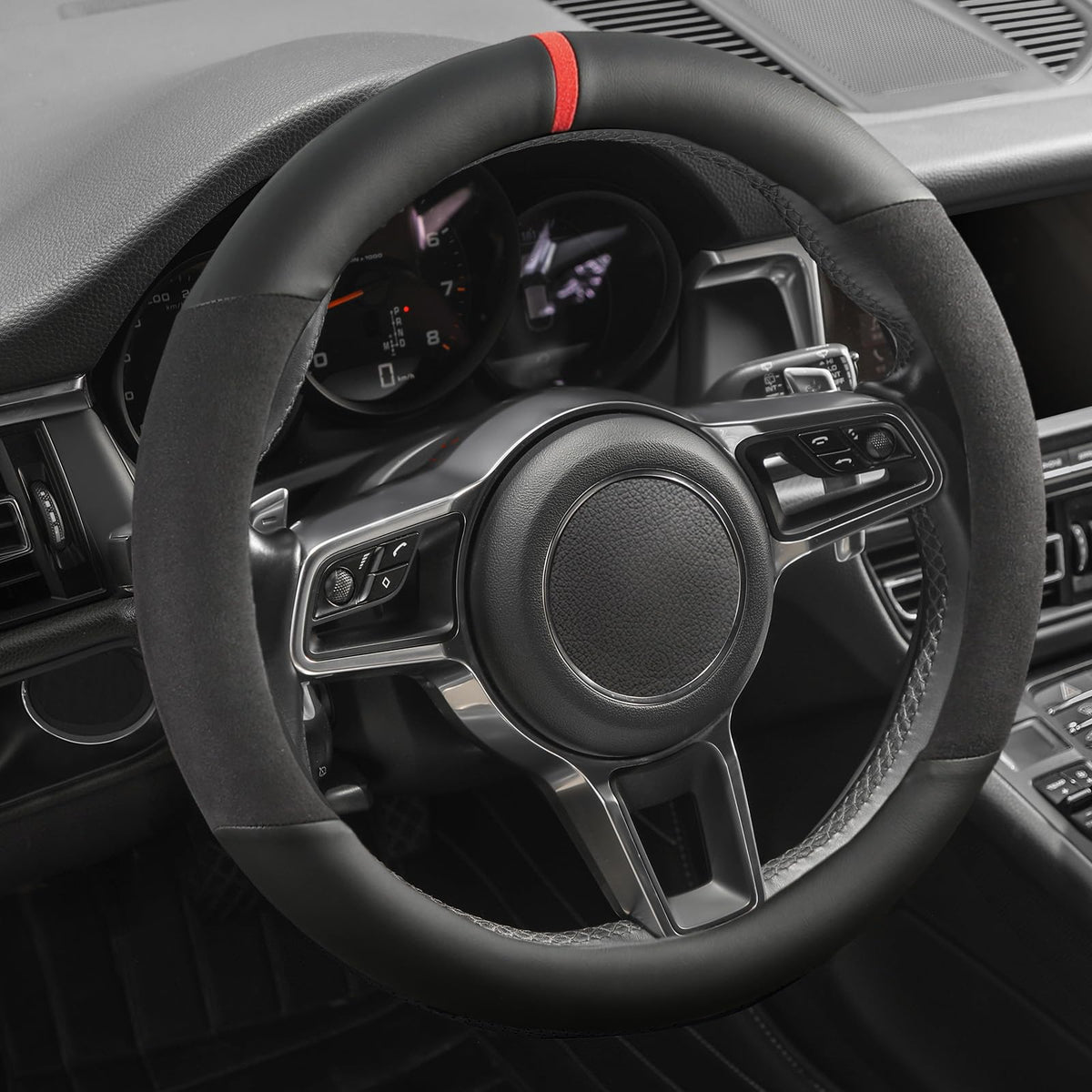 SthExtra installed on steering wheel demonstrating improved handling and control