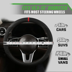 SthExtra cover beside ruler showing 14.5–15 inch fit for buyer confidence