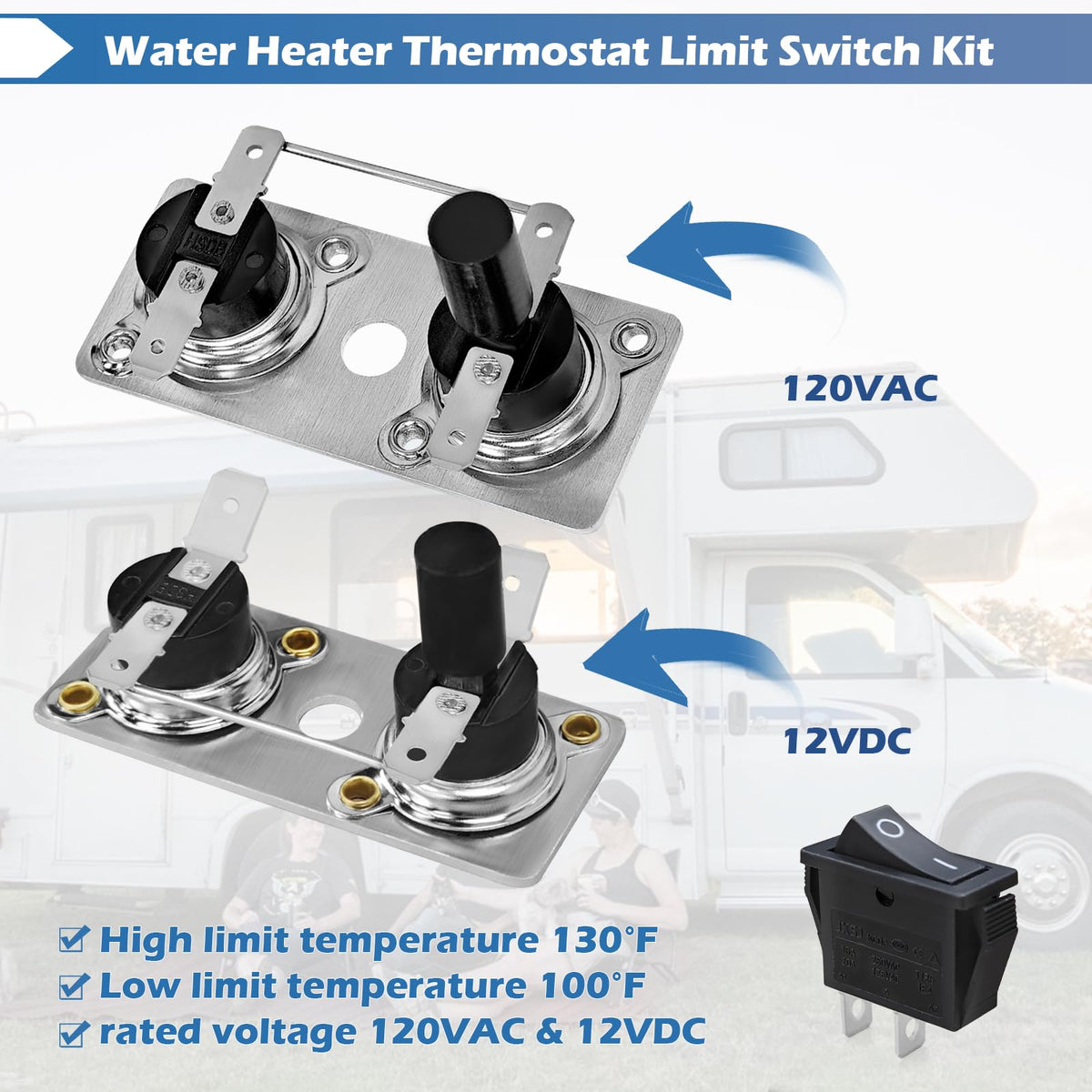 Sthovd accessories with adapter cables and switches for straightforward install