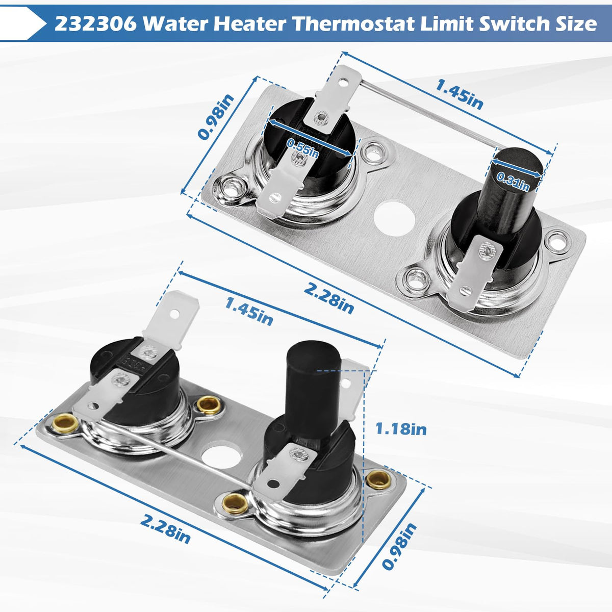 Sthovd close-up of 232282 thermostat highlighting DC controller reliability